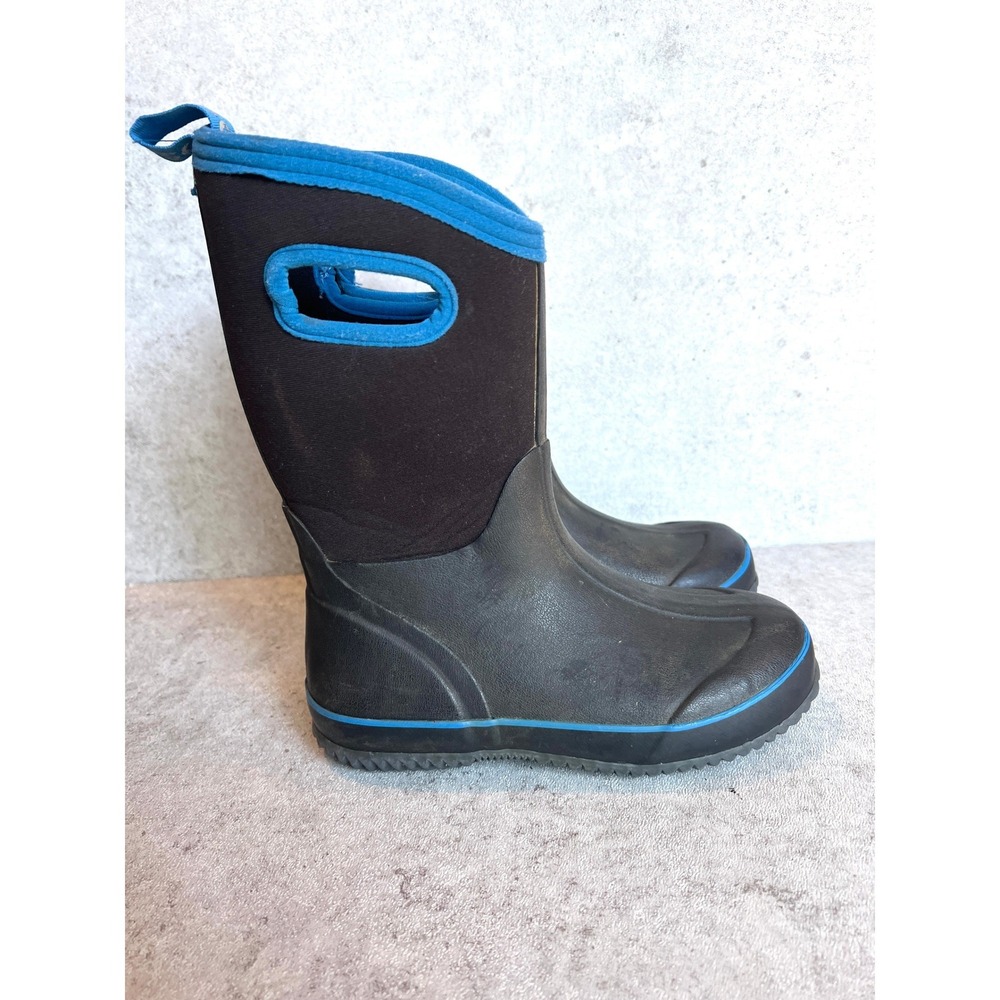DSG Kids Snowbound Winter Boots Black Blue‎ Waterproof Neoprene Pull On Shoes 2
